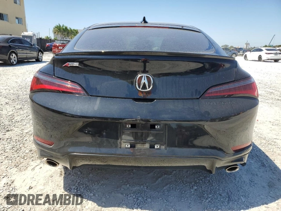 2024 Acura Integra w/A-Spec Package with VIN 19UDE4H30RA002395, listed as a Copart auction lot 48757405 with 7,493 mi miles and Salvage Title. Bid and sale history available at carsss.com. Image 6.