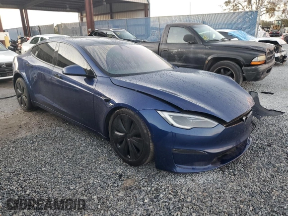 2022 Tesla Model S with VIN 5YJSA1E50NF479268, listed as a Copart auction lot 85481184 with Not provided miles and Non repairable. Bid and sale history available at DreamBid. Image 4.