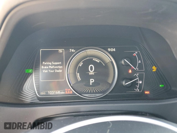 2019 Lexus UX 250h with VIN JTHU9JBH1K2004628, listed as a Copart auction lot 56522165 with 103,168 mi miles and Salvage title. Bid and sale history available at DreamBid. Image 9.