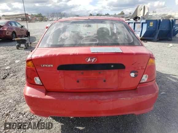 2003 Hyundai Accent with VIN KMHCF35C33U255489, listed as a Copart auction lot 75490604 with 219,457 mi miles and Salvage Title. Bid and sale history available at carsss.com. Image 6.