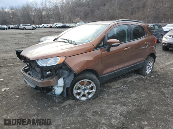 2020 Ford EcoSport SE with VIN MAJ6S3GLXLC317881, listed as a Copart auction lot 88983795 with Not Provided miles and Non Repairable. Bid and sale history available at DreamBid. Image 1.