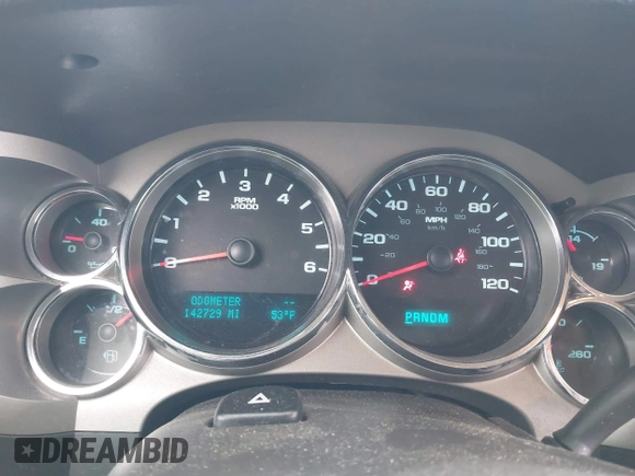 2013 Chevrolet Silverado 1500 LT with VIN 3GCPKSE75DG275651, listed as a IAAI auction lot 41805883 with 142,729 mi miles. Bid and sale history available at carsss.com. Image 7.
