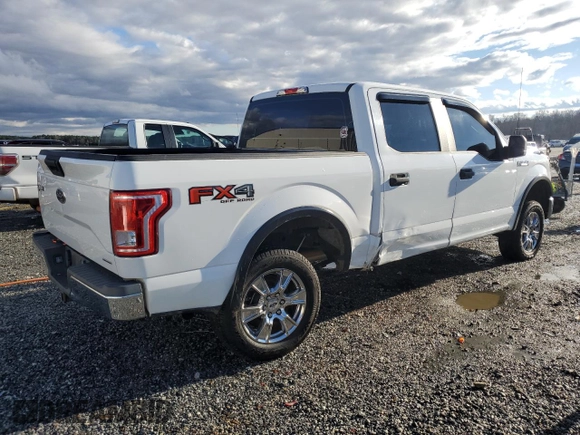 2015 Ford F-150 XLT with VIN 1FTEW1EF4FFC63153, listed as a Copart auction lot 87228144 with 105,160 mi miles and Salvage Title. Bid and sale history available at carsss.com. Image 3.
