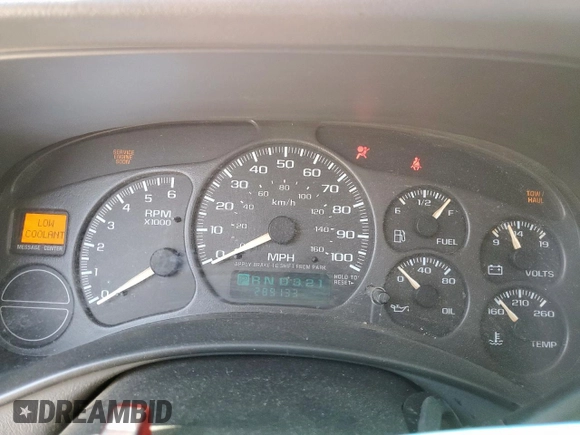 2002 Chevrolet Tahoe LS with VIN 1GNEC13Z82R287588, listed as a Copart auction lot 59098765 with 289,133 mi miles and Salvage title. Bid and sale history available at DreamBid. Image 9.
