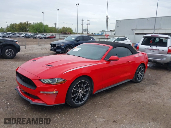 2018 Ford Mustang EcoBoost Premium with VIN 1FATP8UH3J5124720, listed as a IAAI auction lot 41897301 with 83,392 mi miles and . Bid and sale history available at carsss.com. Image 17.