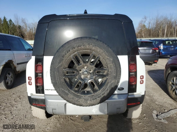 2021 Land Rover Defender S with VIN SALEJ7RX3M2038868, listed as a Copart auction lot 49911404 with 48,402 mi miles. Bid and sale history available at carsss.com. Image 6.