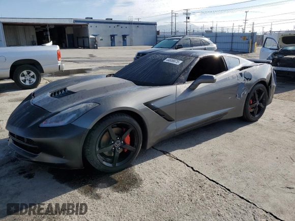 2015 Chevrolet Corvette 1LT with VIN 1G1YB2D76F5119269, listed as a Copart auction lot 44656675 with 0 mi miles and Salvage Title. Bid and sale history available at carsss.com. Image 1.