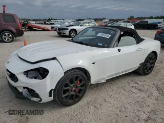 2020 FIAT 124 Spider Abarth with VIN JC1NFAEK2L0145417, listed as a Copart auction lot 75951824 with 45,255 mi miles and Salvage Title. Bid and sale history available at DreamBid. Image 1.