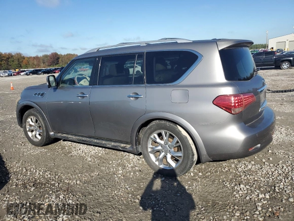 2011 Infiniti QX56 7-passenger with VIN JN8AZ2NEXB9001184, listed as a Copart auction lot 81480694 with 208,947 mi miles and Clean Title. Bid and sale history available at carsss.com. Image 2.