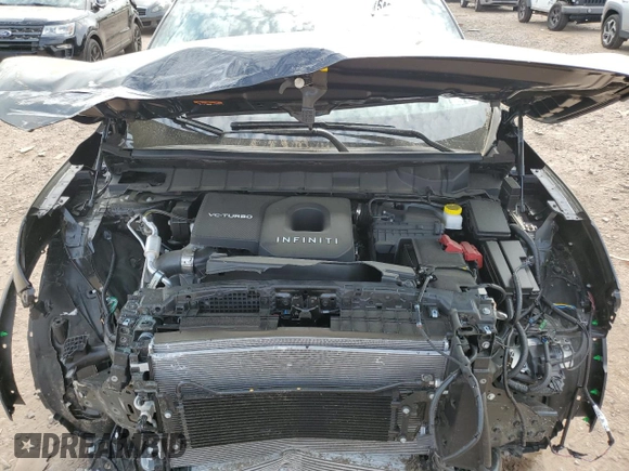 2025 Infiniti QX60 Luxe with VIN 5N1AL1FS5SC348500, listed as a Copart auction lot 54202275 with 2,172 mi miles and Salvage title. Bid and sale history available at DreamBid. Image 12.