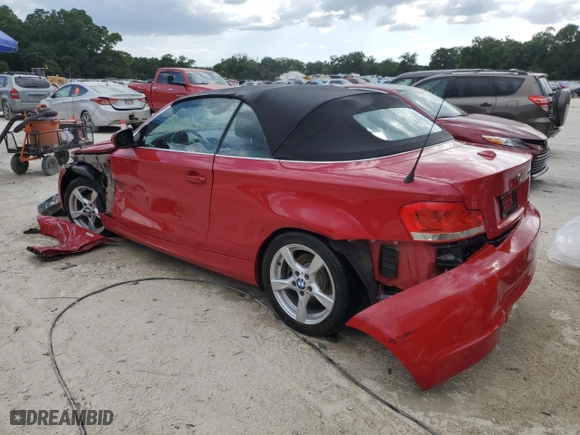 2012 BMW 1 Series 128i with VIN WBAUL7C52CVE87329, listed as a Copart auction lot 52867624 with 91,237 mi miles and Salvage Title. Bid and sale history available at carsss.com. Image 2.