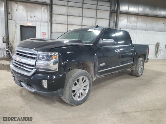 2018 Chevrolet Silverado 1500 High Country with VIN 3GCUKTEC4JG167202, listed as a Copart auction lot 46279044 with 153,977 mi miles and Salvage Title. Bid and sale history available at carsss.com. Image 1.