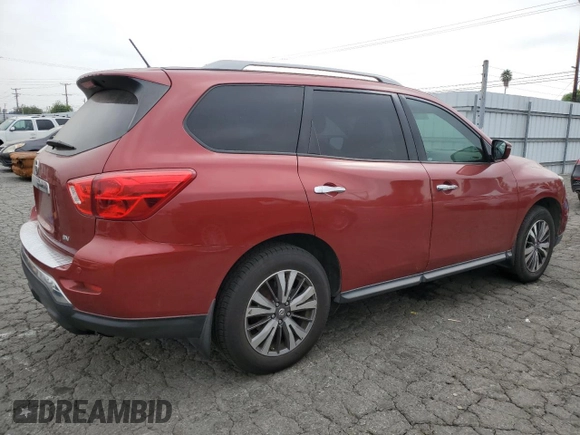 2017 Nissan Pathfinder S with VIN 5N1DR2MN9HC601356, listed as a Copart auction lot 62327685 with 111,588 mi miles and Salvage title. Bid and sale history available at DreamBid. Image 3.