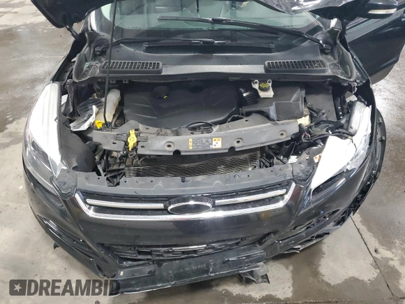 2015 Ford Escape Titanium with VIN 1FMCU9J96FUA43340, listed as a Copart auction lot 55756395 with 142,039 mi miles and Salvage Title. Bid and sale history available at DreamBid. Image 12.