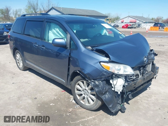 2017 Toyota Sienna with VIN 5TDDZ3DC4HS178239, listed as a IAAI auction lot 42130645 with 140,987 mi miles and . Bid and sale history available at DreamBid. Image 1.