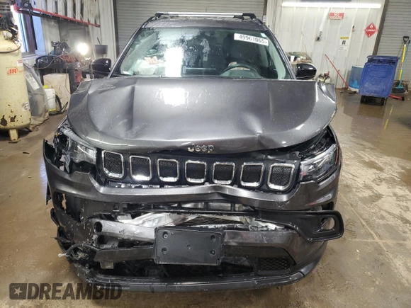 2022 Jeep Compass Latitude with VIN 3C4NJCBB1NT189125, listed as a Copart auction lot 49961065 with 39,934 mi miles and Salvage Title. Bid and sale history available at carsss.com. Image 5.