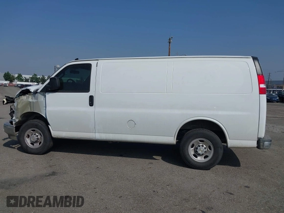 2024 Chevrolet Express Cargo with VIN 1GCWGAFP2R1279801, listed as a IAAI auction lot 42235836 with 11,611 mi miles and . Bid and sale history available at DreamBid. Image 15.
