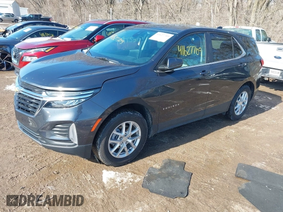 2023 Chevrolet Equinox LT with VIN 3GNAXTEG1PS191560, listed as a IAAI auction lot 41627709 with 10,914 mi miles and . Bid and sale history available at DreamBid. Image 2.