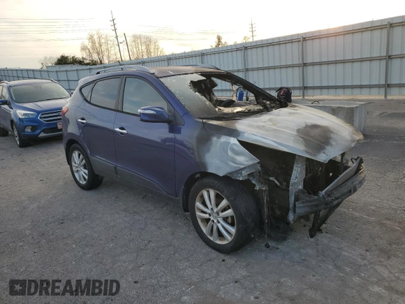 2010 Hyundai Tucson GLS with VIN KM8JU3AC1AU092227, listed as a Copart auction lot 47579144 with Not Provided miles and Non Repairable. Bid and sale history available at DreamBid. Image 4.
