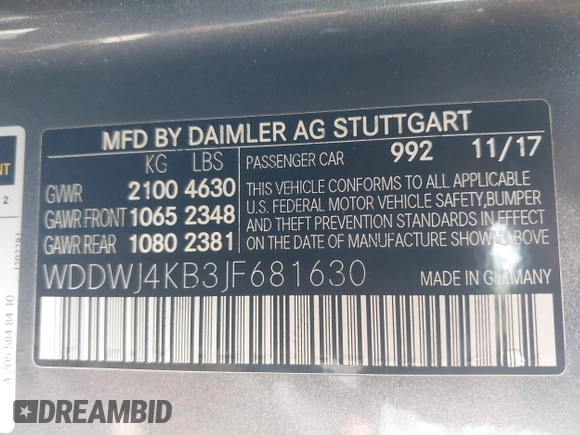 2018 Mercedes-Benz C 300 z VIN WDDWJ4KB3JF681630, wystawiony jako IAAI lot #40327445 z przebiegiem 90 967 mil mil oraz . Historia ofert i sprzedaży dostępna na DreamBid. Obrazek 9.