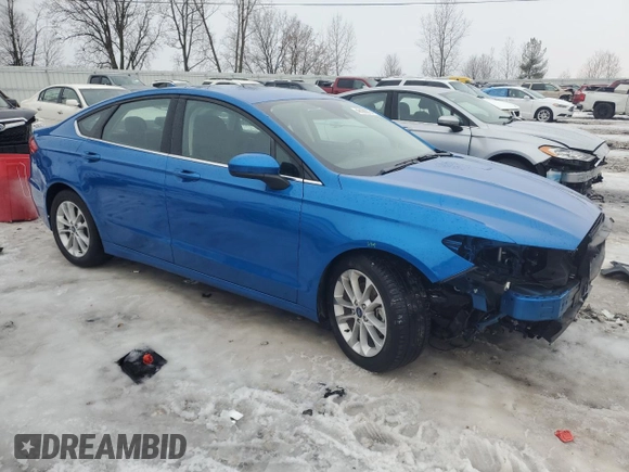 2020 Ford Fusion SE with VIN 3FA6P0HD5LR145963, listed as a Copart auction lot 43199375 with 22,930 mi miles and Salvage Title. Bid and sale history available at carsss.com. Image 4.