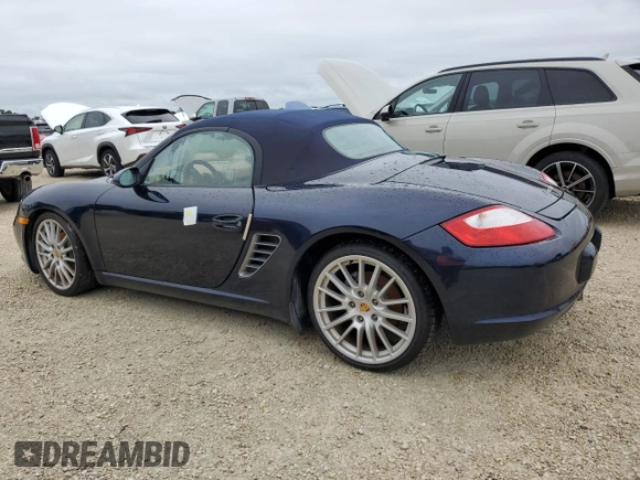 2005 Porsche Boxster с VIN WP0CA29875U713041, выставлен на аукционе Copart как лот 74948004 с пробегом Не указан миль и Списание • Salvage title. История ставок и продаж доступна на DreamBid. Изображение 2.