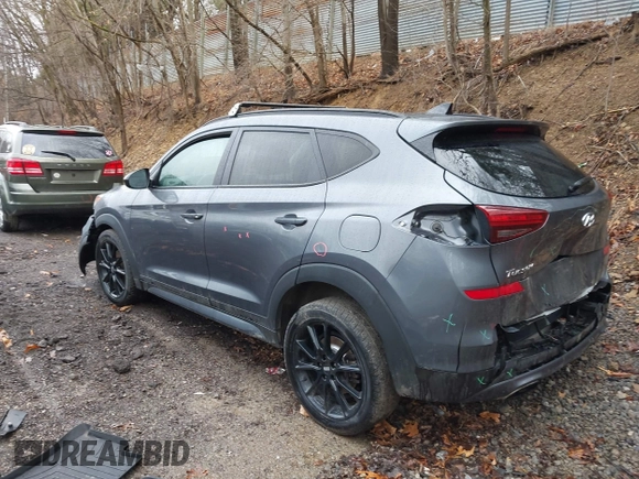 2019 Hyundai Tucson Ultimate with VIN KM8J3CAL0KU020133, listed as a IAAI auction lot 41856333 with 93,772 mi miles. Bid and sale history available at carsss.com. Image 3.