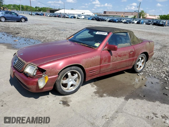 1999 Mercedes-Benz SL-Class with VIN WDBFA68F6XF173790, listed as a Copart auction lot 54833454 with 0 mi miles and Clean Title. Bid and sale history available at carsss.com. Image 1.