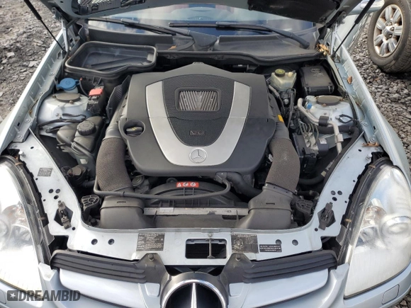2005 Mercedes-Benz SLK-Class with VIN WDBWK56F05F042586, listed as a Copart auction lot 42706875 with 92,813 mi miles and Salvage Title. Bid and sale history available at carsss.com. Image 11.
