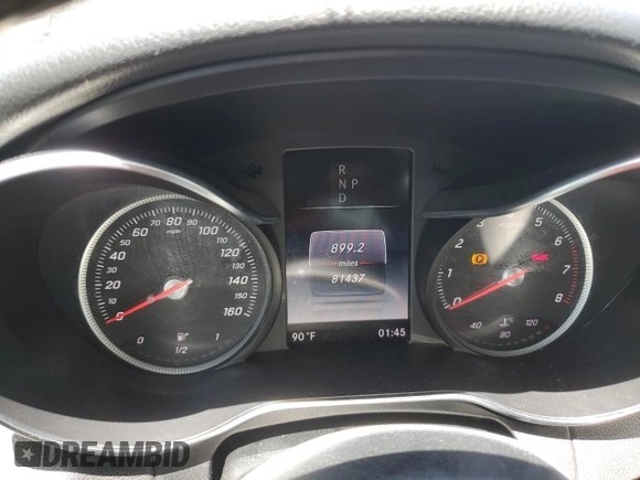 2017 Mercedes-Benz C 300 with VIN 55SWF4JB7HU222188, listed as a Copart auction lot 52375415 with 81,437 mi miles and Salvage title. Bid and sale history available at DreamBid. Image 9.