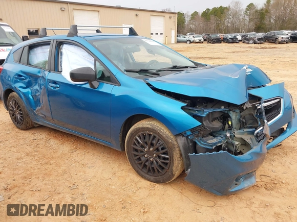 2019 Subaru Impreza with VIN 4S3GTAA64K3718084, listed as a IAAI auction lot 41726910 with 56,523 mi miles and . Bid and sale history available at DreamBid. Image 1.