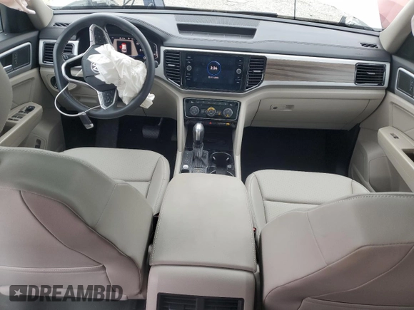 2021 Volkswagen Atlas SEL with VIN 1V2BR2CA2MC595550, listed as a Copart auction lot 45566115 with 57,244 mi miles and Salvage title. Bid and sale history available at DreamBid. Image 8.