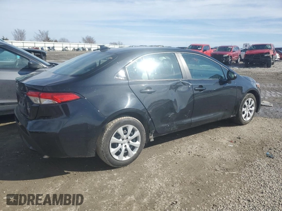 2022 Toyota Corolla LE with VIN 5YFEPMAE4NP338856, listed as a Copart auction lot 46145135 with 80,465 mi miles and Salvage Title. Bid and sale history available at carsss.com. Image 3.
