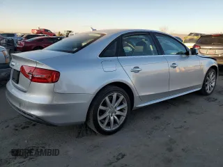 2014 Audi A4 Premium with VIN WAUAFAFL4EN030507, listed as a Copart auction lot 83457514 with 0 mi miles and Salvage Title. Bid and sale history available at carsss.com. Image 3.