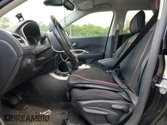 2019 Jeep Compass Sport with VIN 3C4NJDAB4KT683191, listed as a Copart auction lot 58890005 with 181,241 mi miles and Salvage title. Bid and sale history available at DreamBid. Image 7.