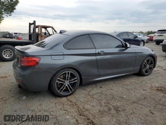2019 BMW 2 Series M240i with VIN WBA2J5C50KVC07696, listed as a Copart auction lot 73926844 with 30,942 mi miles and Salvage Title. Bid and sale history available at DreamBid. Image 3.