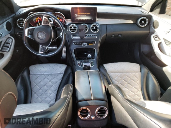 2018 Mercedes-Benz C 43 AMG with VIN 55SWF6EB6JU254173, listed as a Copart auction lot 87449364 with 130,860 mi miles and Salvage Title. Bid and sale history available at carsss.com. Image 8.