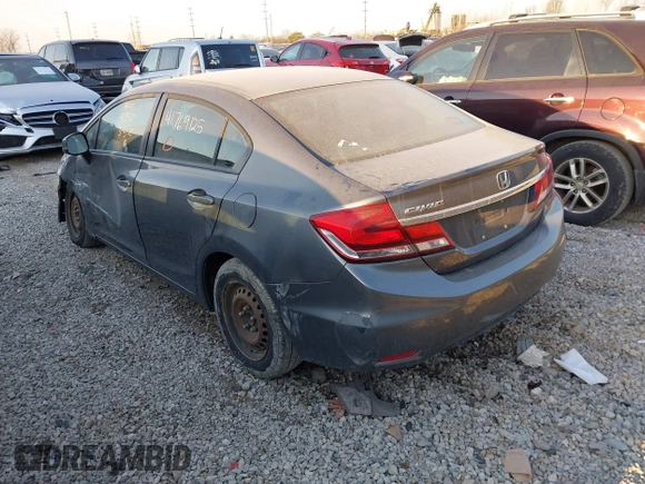 2013 Honda Civic LX with VIN 19XFB2F53DE211127, listed as a IAAI auction lot 41769125 with 165,501 mi miles and . Bid and sale history available at DreamBid. Image 3.