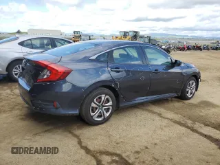 2017 Honda Civic Sedan LX with VIN 19XFC2F65HE215420, listed as a Copart auction lot 51118385 with 96,253 mi miles and Salvage Title. Bid and sale history available at carsss.com. Image 3.