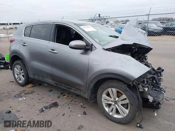2018 Kia Sportage LX with VIN KNDPMCAC7J7366379, listed as a IAAI auction lot 41229341 with Not Provided miles. Bid and sale history available at carsss.com. Image 1.