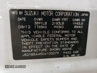 2013 Suzuki SX4 with VIN JS2YB5A45D6100079, listed as a Copart auction lot 76319204 with 192,955 mi miles and Clean Title. Bid and sale history available at DreamBid. Image 13.