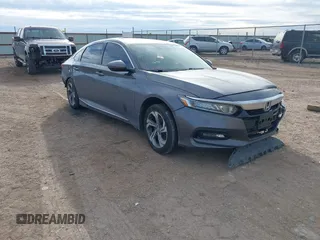 2020 Honda Accord EX-L with VIN 1HGCV1F54LA057566, listed as a IAAI auction lot 41213040 with 90,219 mi miles and . Bid and sale history available at DreamBid. Image 1.