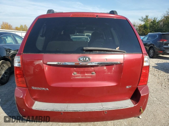2007 Kia Sedona EX with VIN KNDMB233576113527, listed as a Copart auction lot 78349614 with 183,988 mi miles and Clean Title. Bid and sale history available at carsss.com. Image 6.