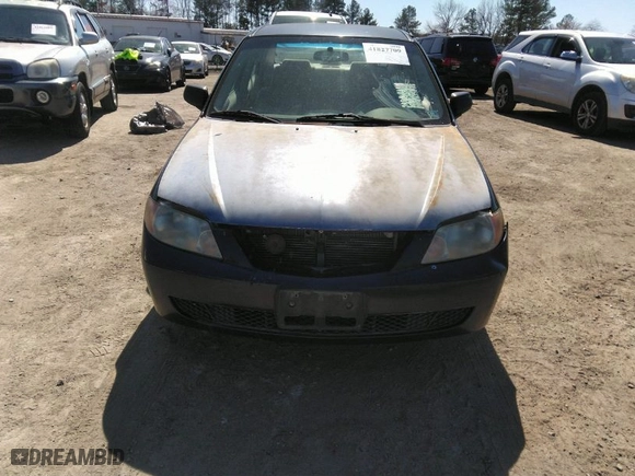 2002 Mazda Protege DX with VIN JM1BJ225420587199, listed as a IAAI auction lot 41827709 with NaN miles. Bid and sale history available at carsss.com. Image 6.