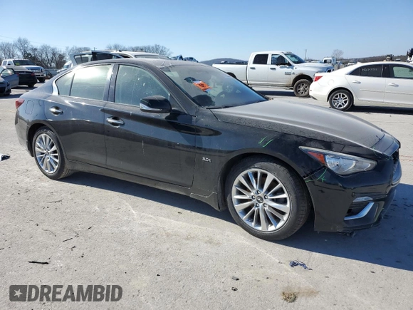 2018 Infiniti Q50 3.0t SPORT with VIN JN1EV7AR2JM435600, listed as a Copart auction lot 87513085 with 77,304 mi miles and Salvage Title. Bid and sale history available at carsss.com. Image 4.