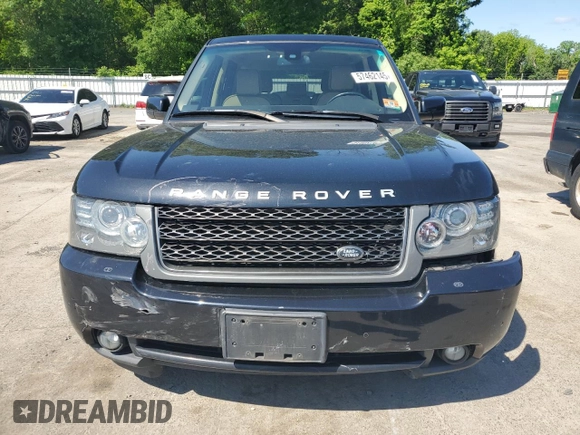 2011 Land Rover Range Rover HSE with VIN SALME1D43BA358396, listed as a Copart auction lot 57462145 with 161,192 mi miles and Salvage title. Bid and sale history available at DreamBid. Image 5.