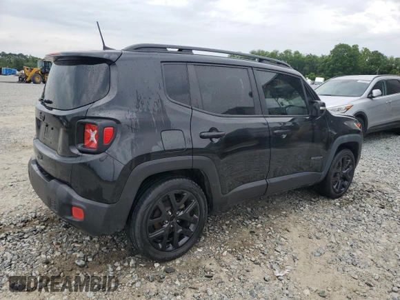 2018 Jeep Renegade Altitude with VIN ZACCJABB5JPG81329, listed as a Copart auction lot 58919015 with 82,879 mi miles and Clean title. Bid and sale history available at DreamBid. Image 3.