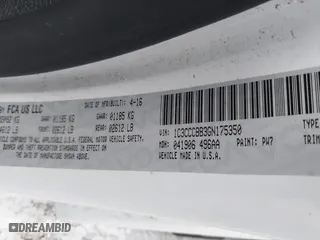 2016 Chrysler 200 S with VIN 1C3CCCBB3GN175350, listed as a IAAI auction lot 41187875 with 161,082 mi miles. Bid and sale history available at carsss.com. Image 9.