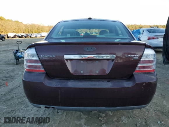 2009 Ford Taurus Limited with VIN 1FAHP28W49G111924, listed as a Copart auction lot 43807235 with 0 mi miles and Salvage Title. Bid and sale history available at carsss.com. Image 6.