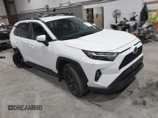 2023 Toyota RAV4 Hybrid XLE with VIN 2T3UWRFV1PW156948, listed as a IAAI auction lot 41556334 with 21,196 mi miles. Bid and sale history available at carsss.com. Image 1.